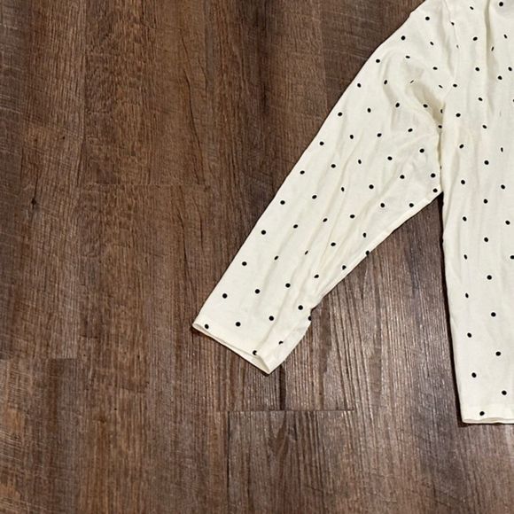 Old Navy XXL Petite Turtleneck Polka Dot Beige Black Long Sleeve - Picture 5 of 8
